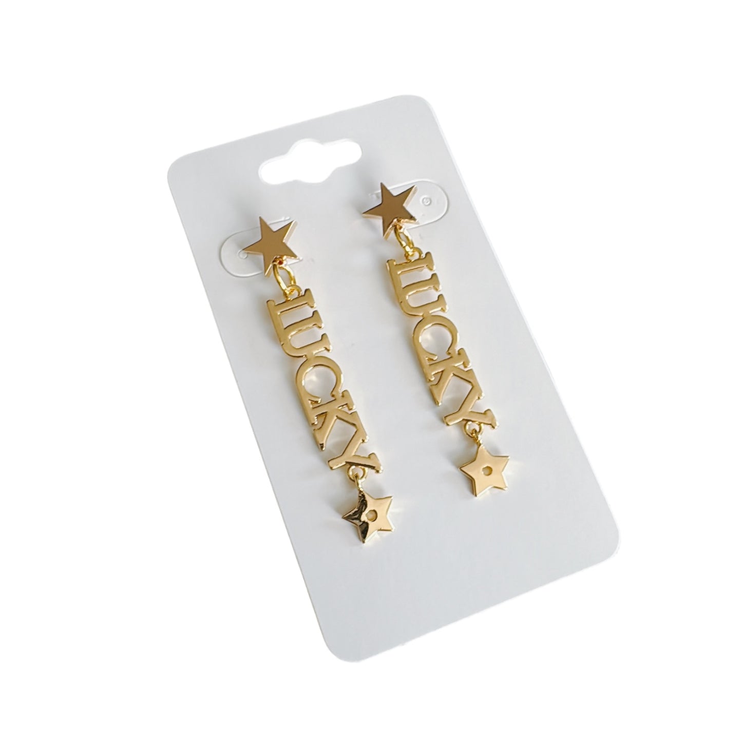 Gold Lucky Star Earrings