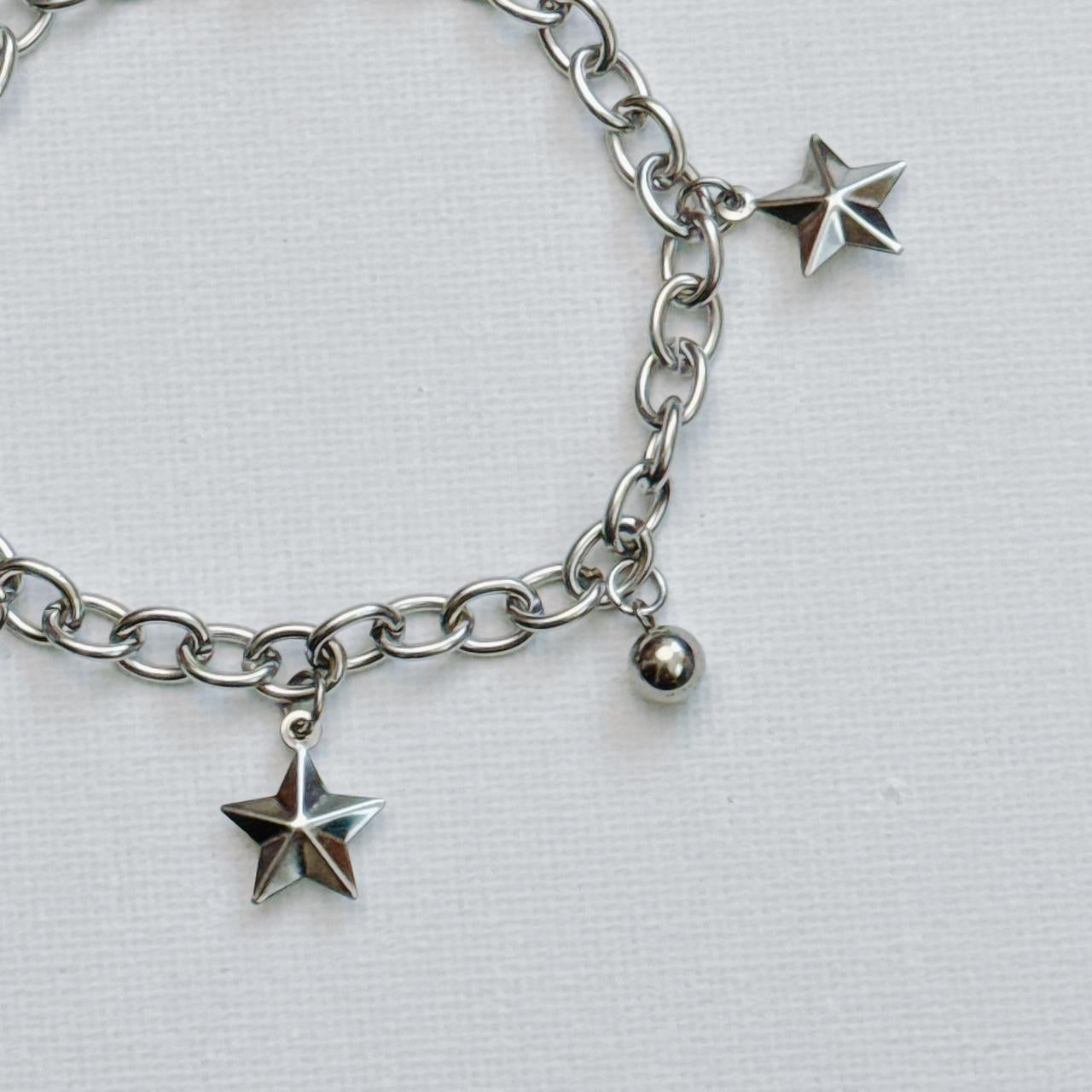 silver star charm bracelet