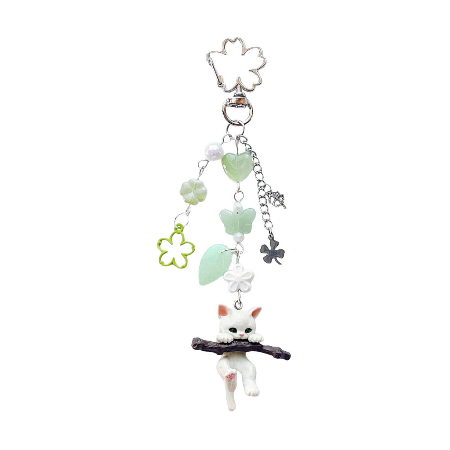 Cat Keychain - Green