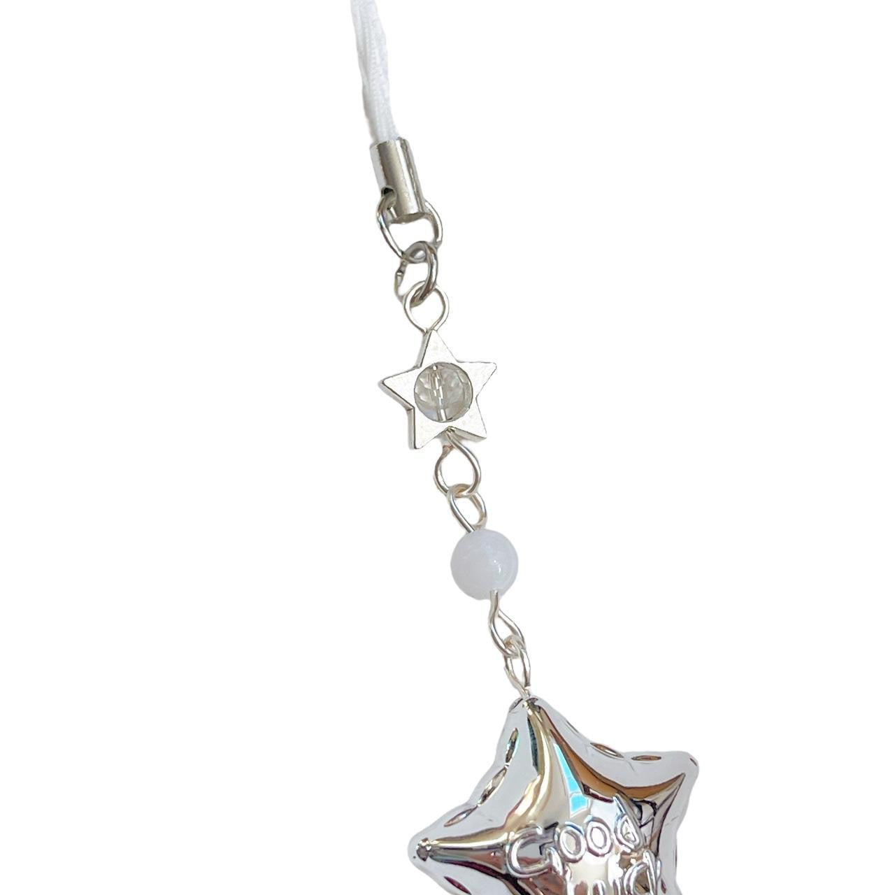 Good Luck Star Phone Charm - Silver