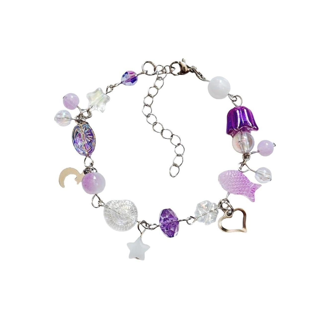 purple beaded bracelet