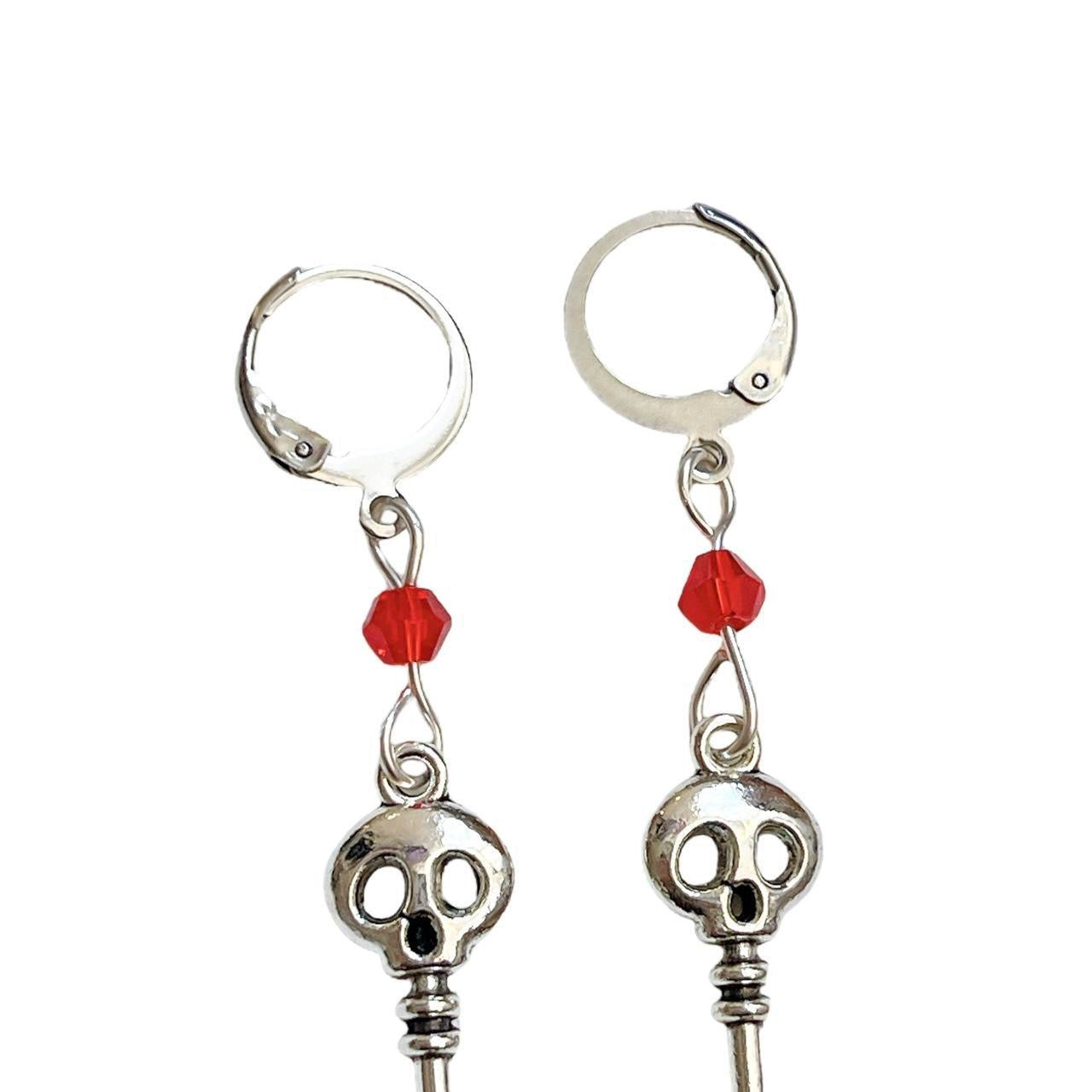 Skull Key Earrings