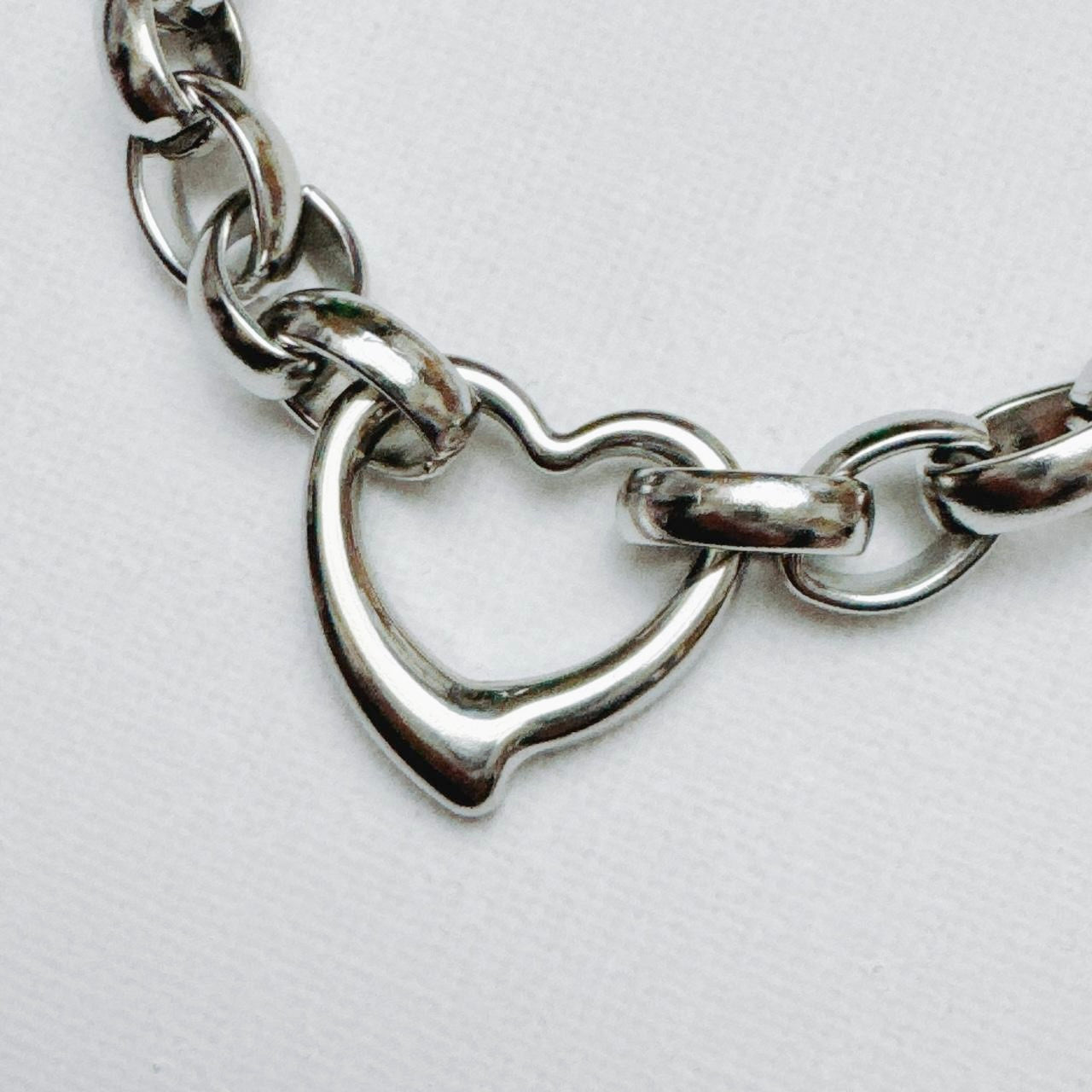 Silver Chain Heart Bracelet