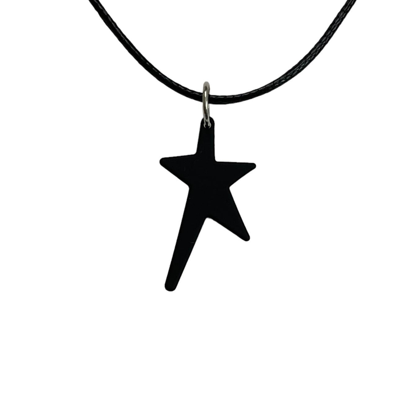 Black Asymmetrical Star Necklace