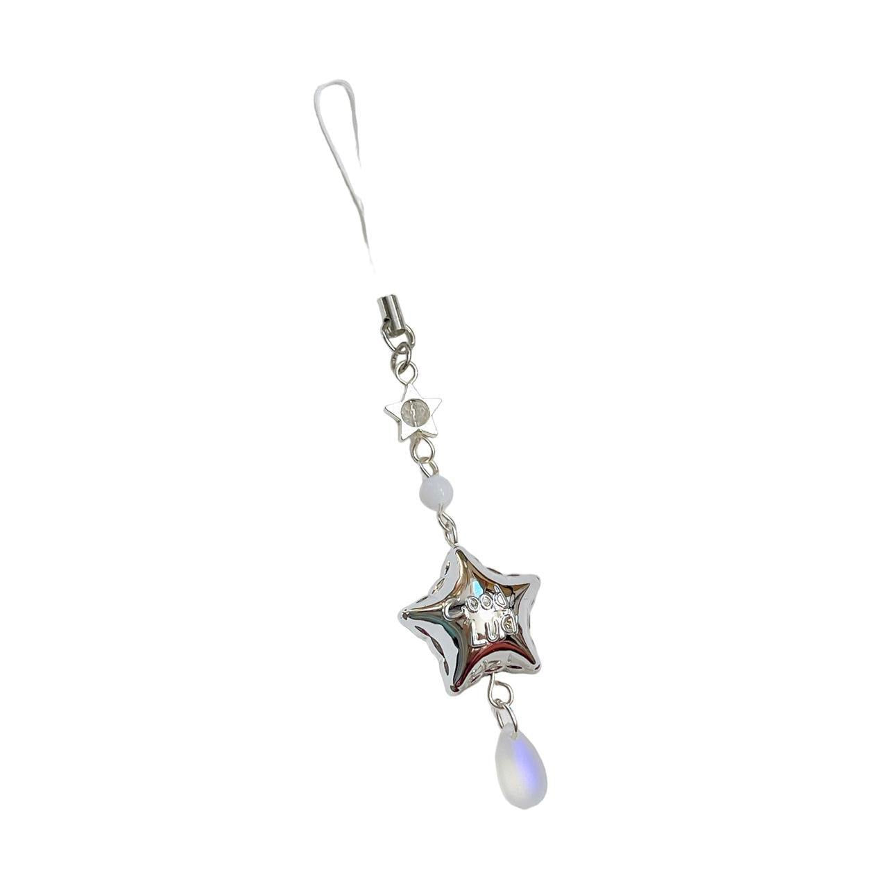 Good Luck Star Phone Charm - Silver