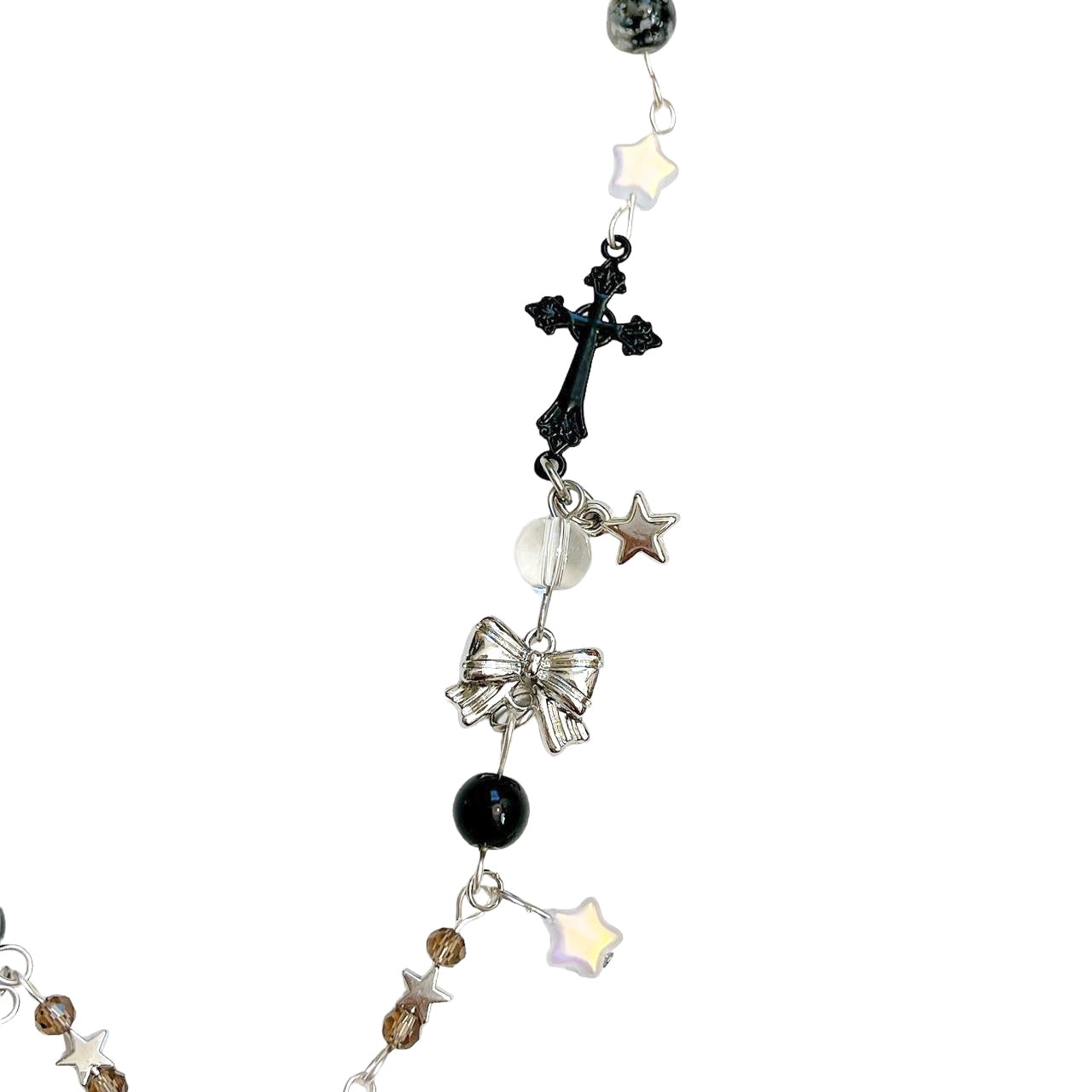 Black Star Beaded Necklace