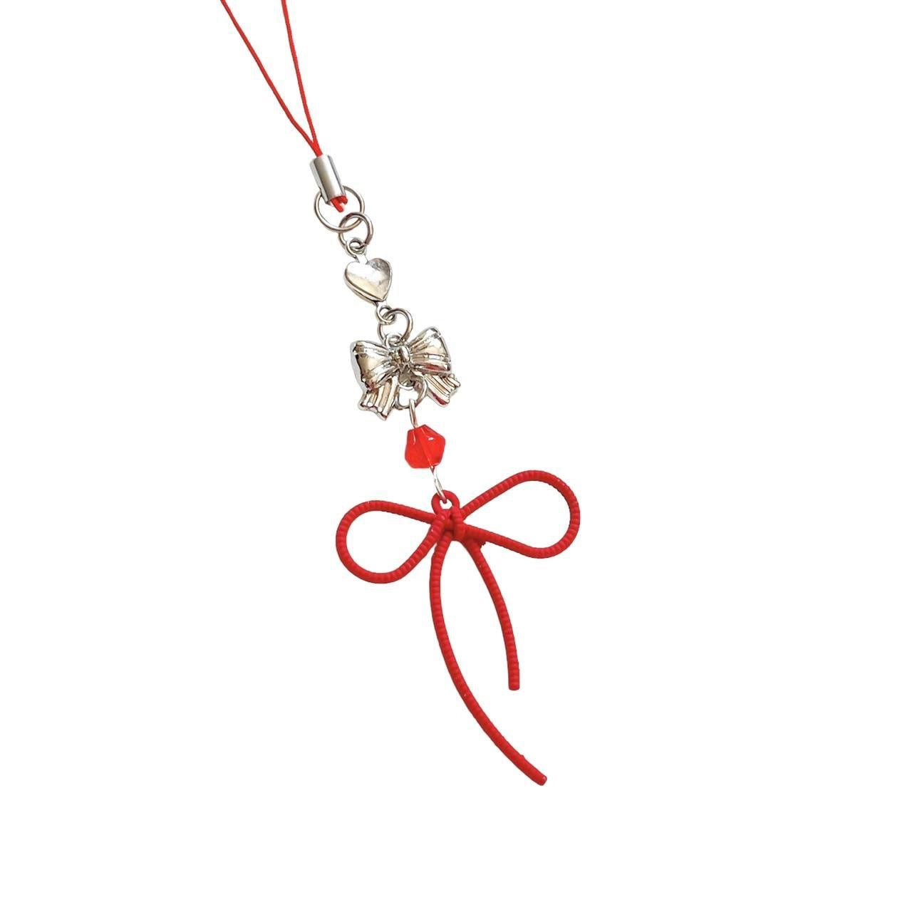 Red Bow Phone Charm