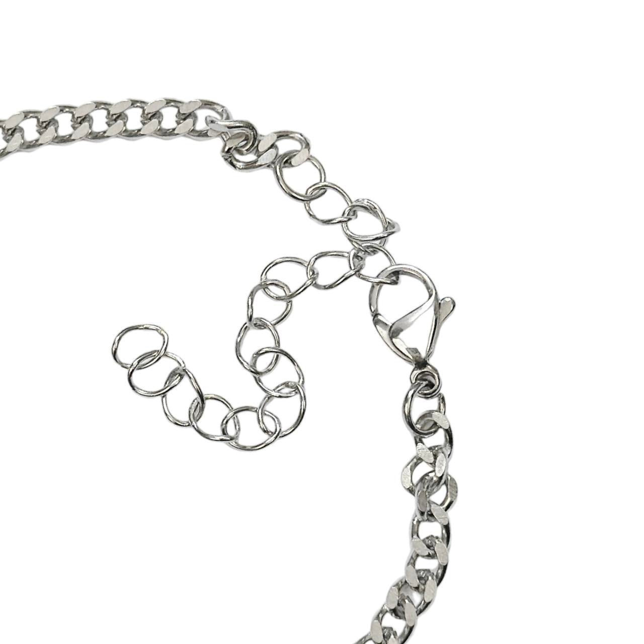 Silver Rhinestone Star Chain Bracelet