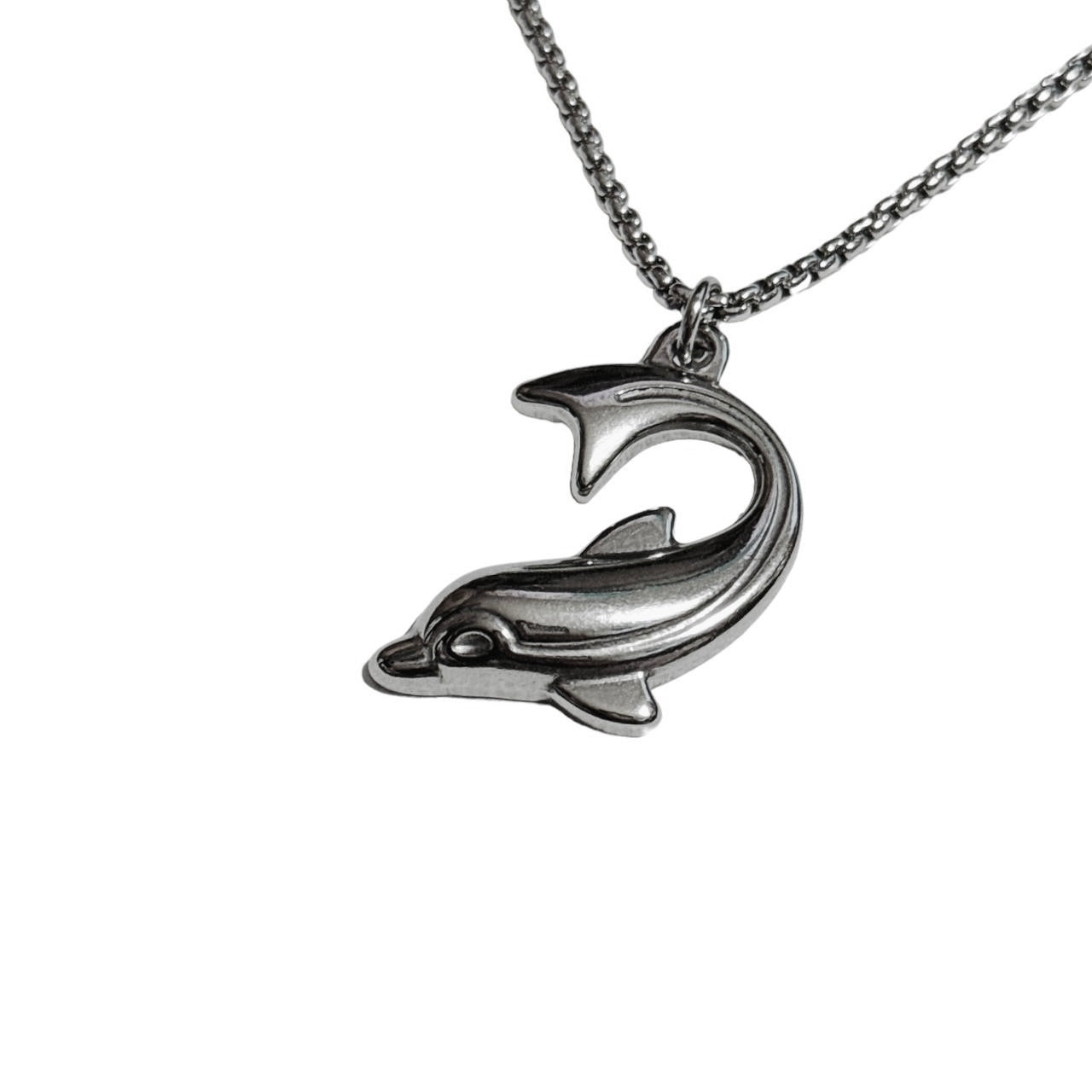 silver dolphin necklace