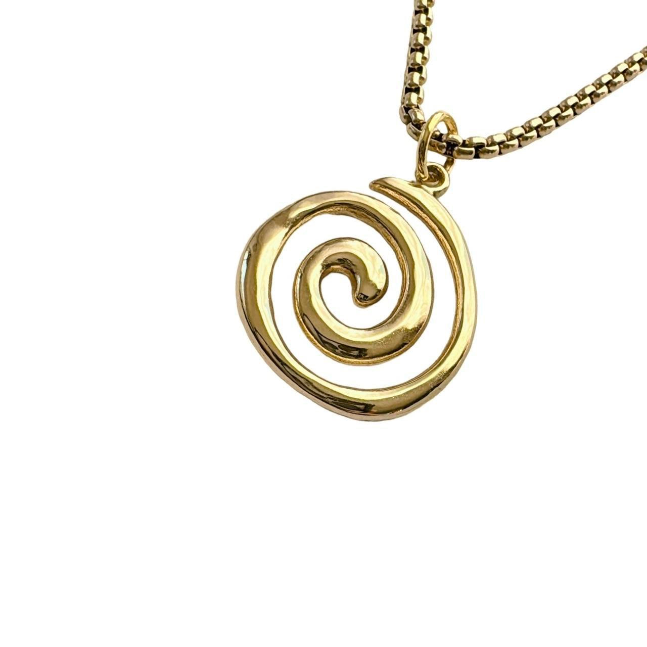 Gold Spiral Necklace