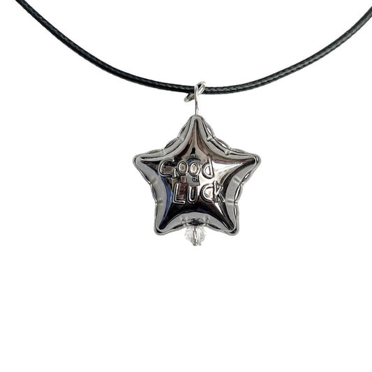 Black Good Luck Star Necklace