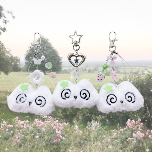 loopy kitty plush keychains