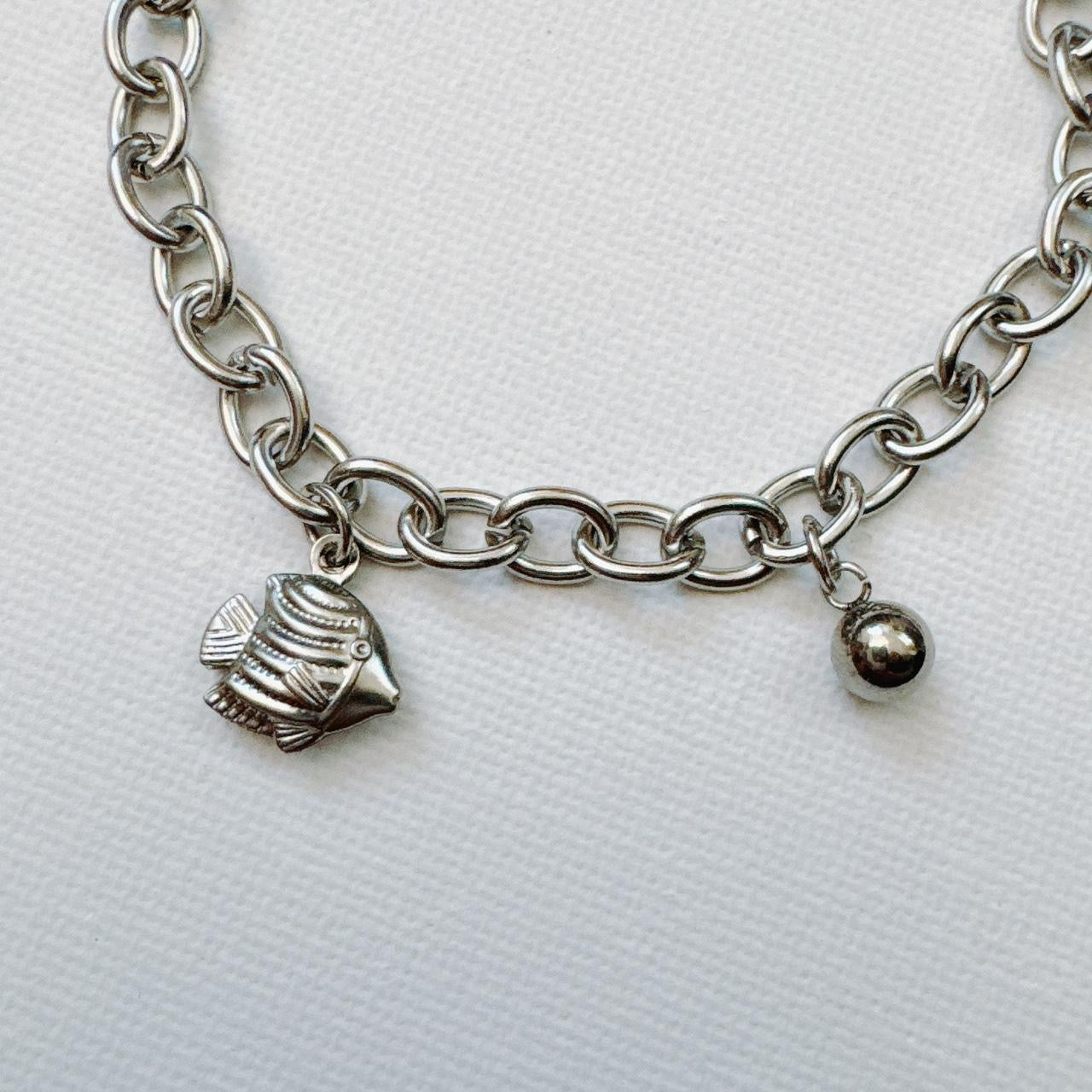 sea life silver charm bracelet