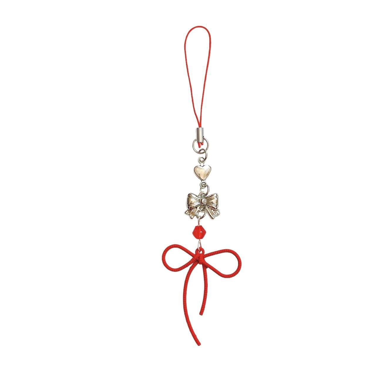 Red Bow Phone Charm