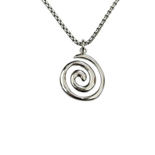 Silver Spiral Necklace