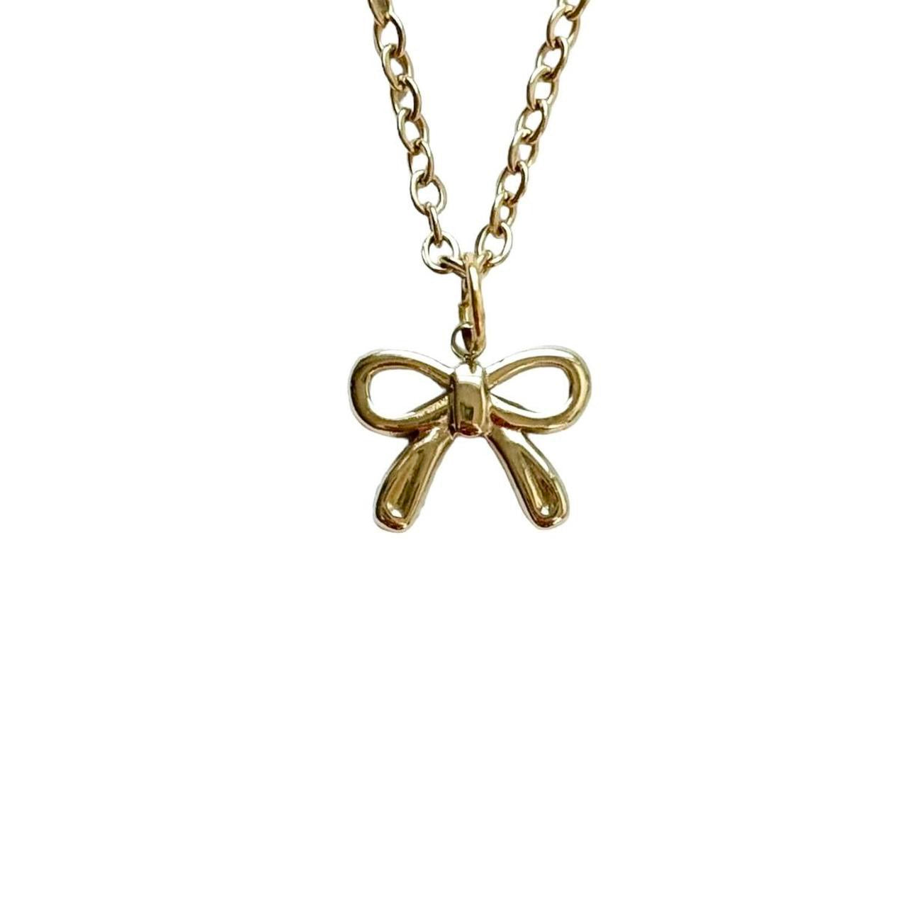 Gold Bow Necklace