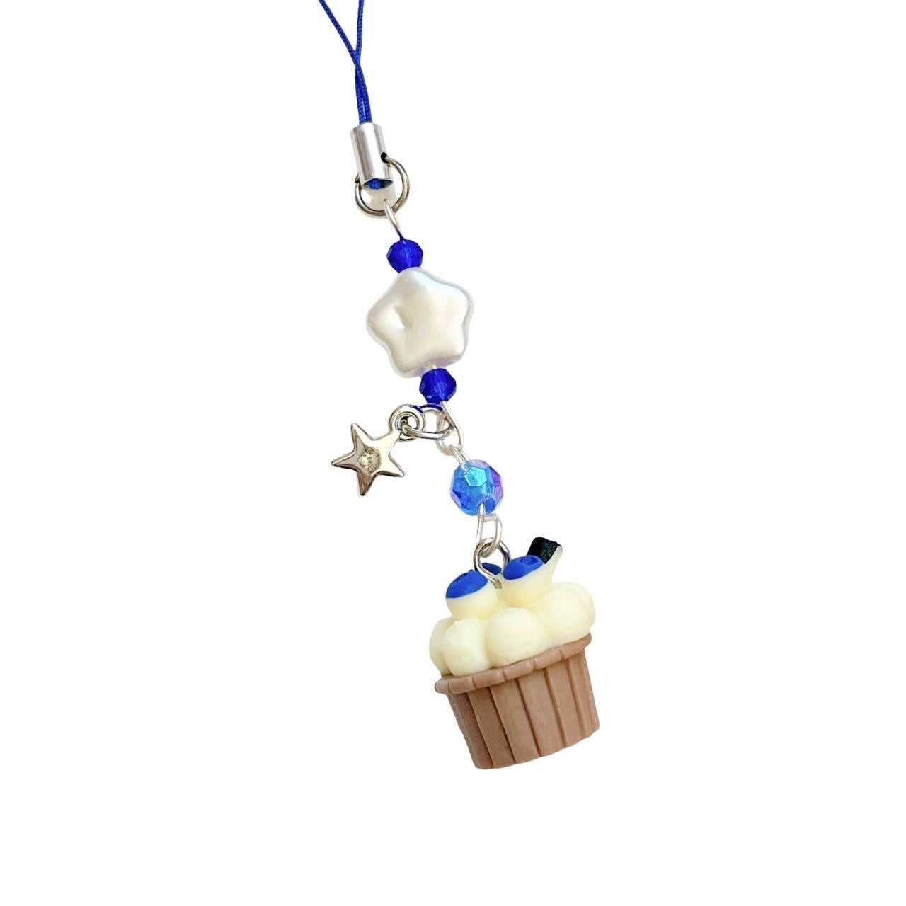 Blueberry Cupcake Phone Charm