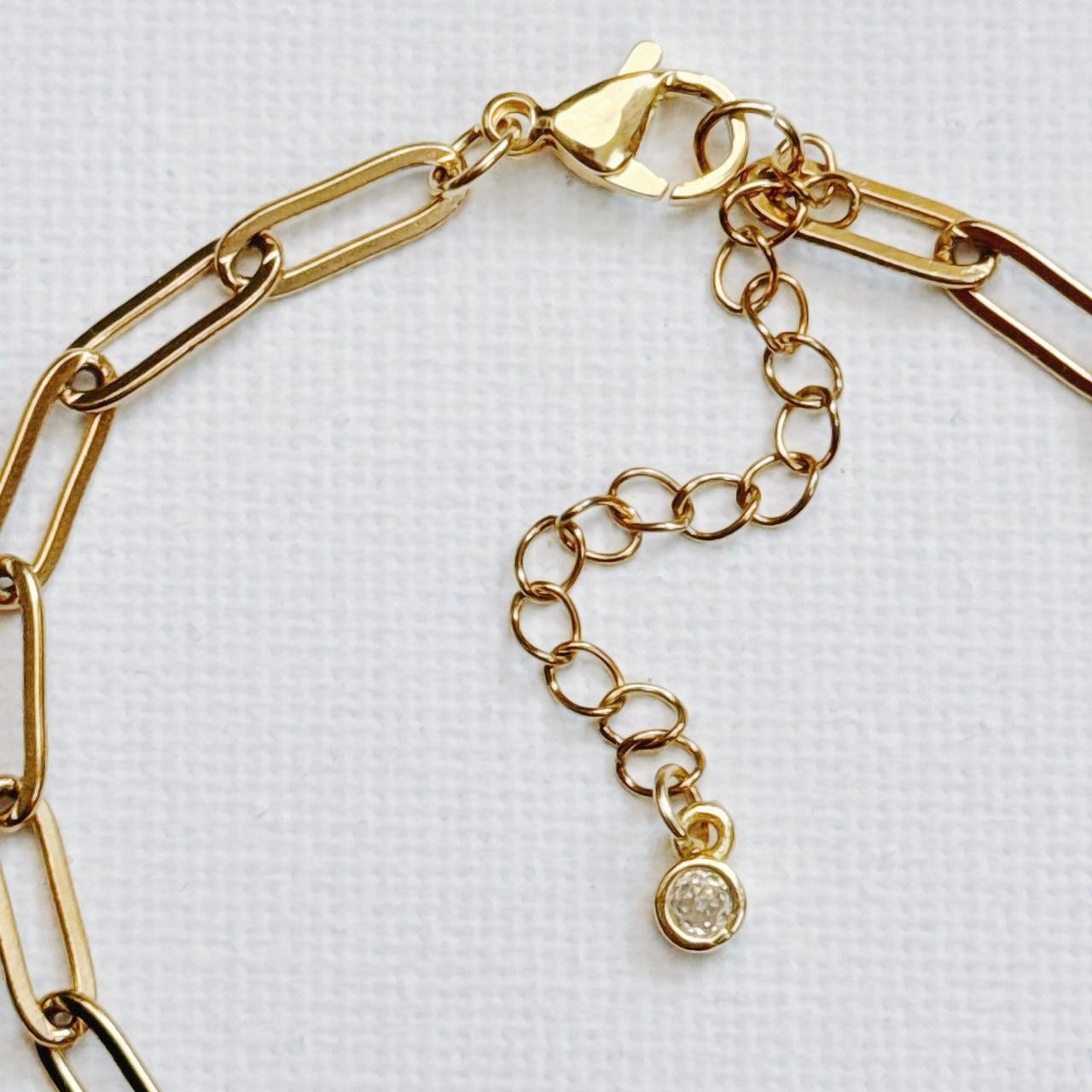 Gold Paperclip Bracelet