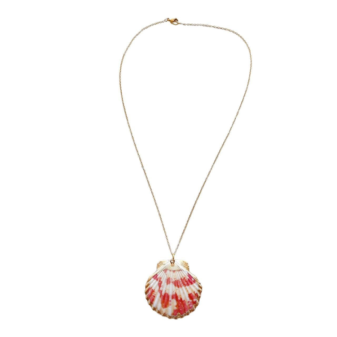 Gold Plated Scallop Shell Necklace