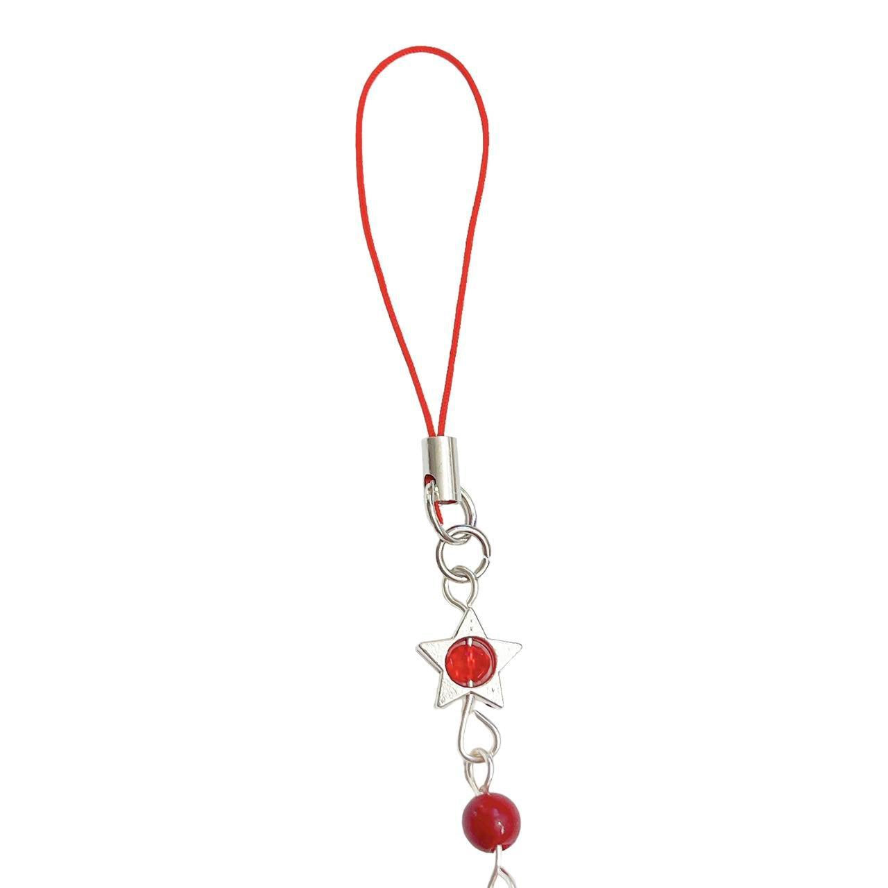 Good Luck Star Phone Charm - Red