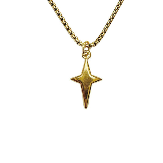 Gold Sparkle Star Necklace