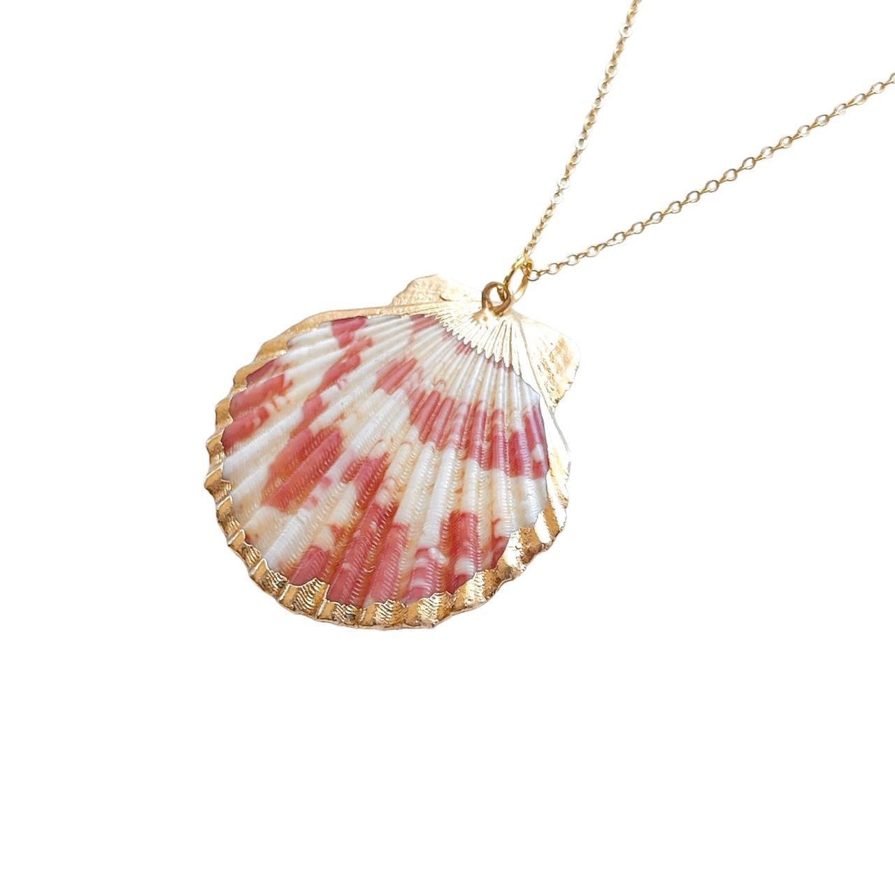 Gold Plated Scallop Shell Necklace