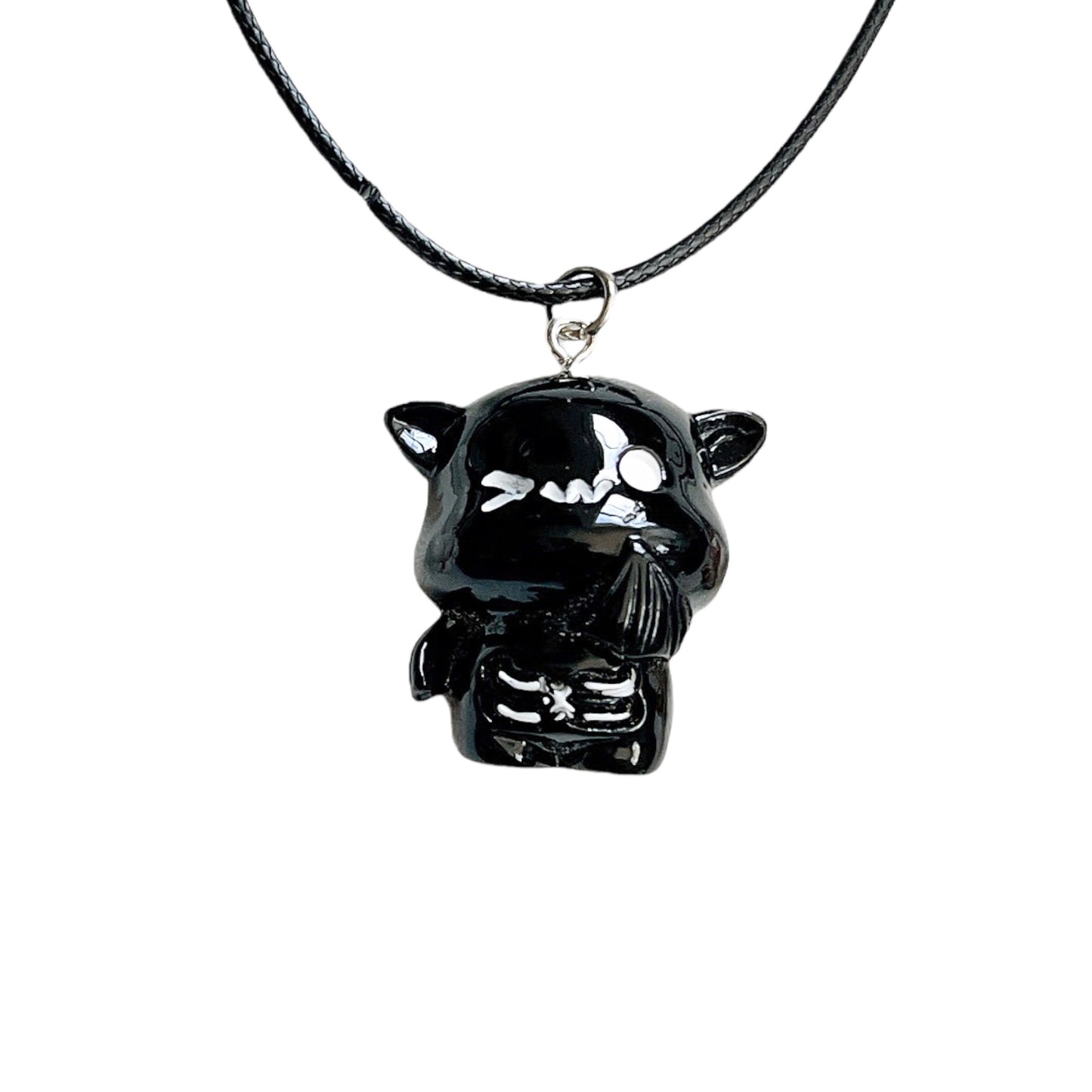 Black Bat Cord Necklace