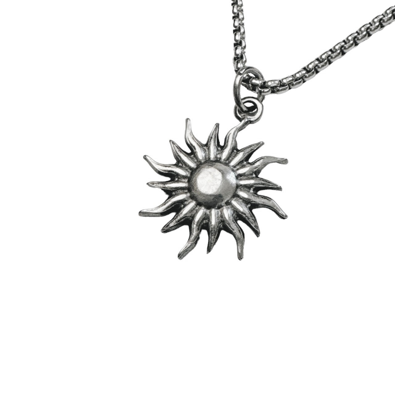 silver sun necklace