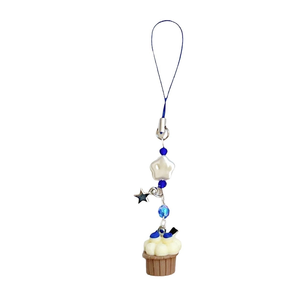 Blueberry Cupcake Phone Charm