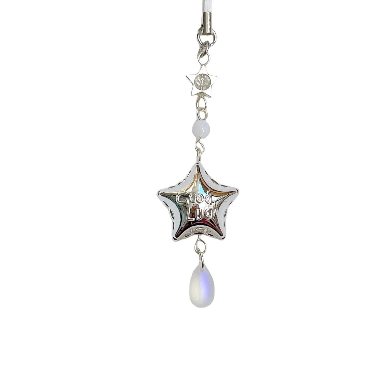 Good Luck Star Phone Charm - Silver