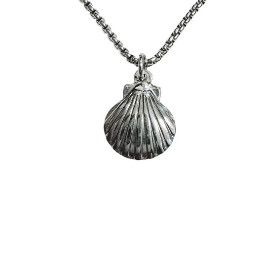 silver shell necklace