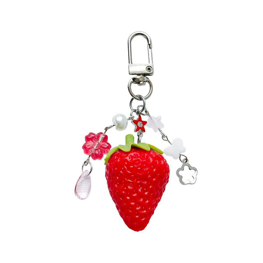 Strawberry Keychain - flower