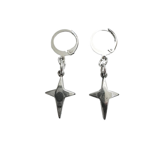 Silver Star Sparkle Earrings