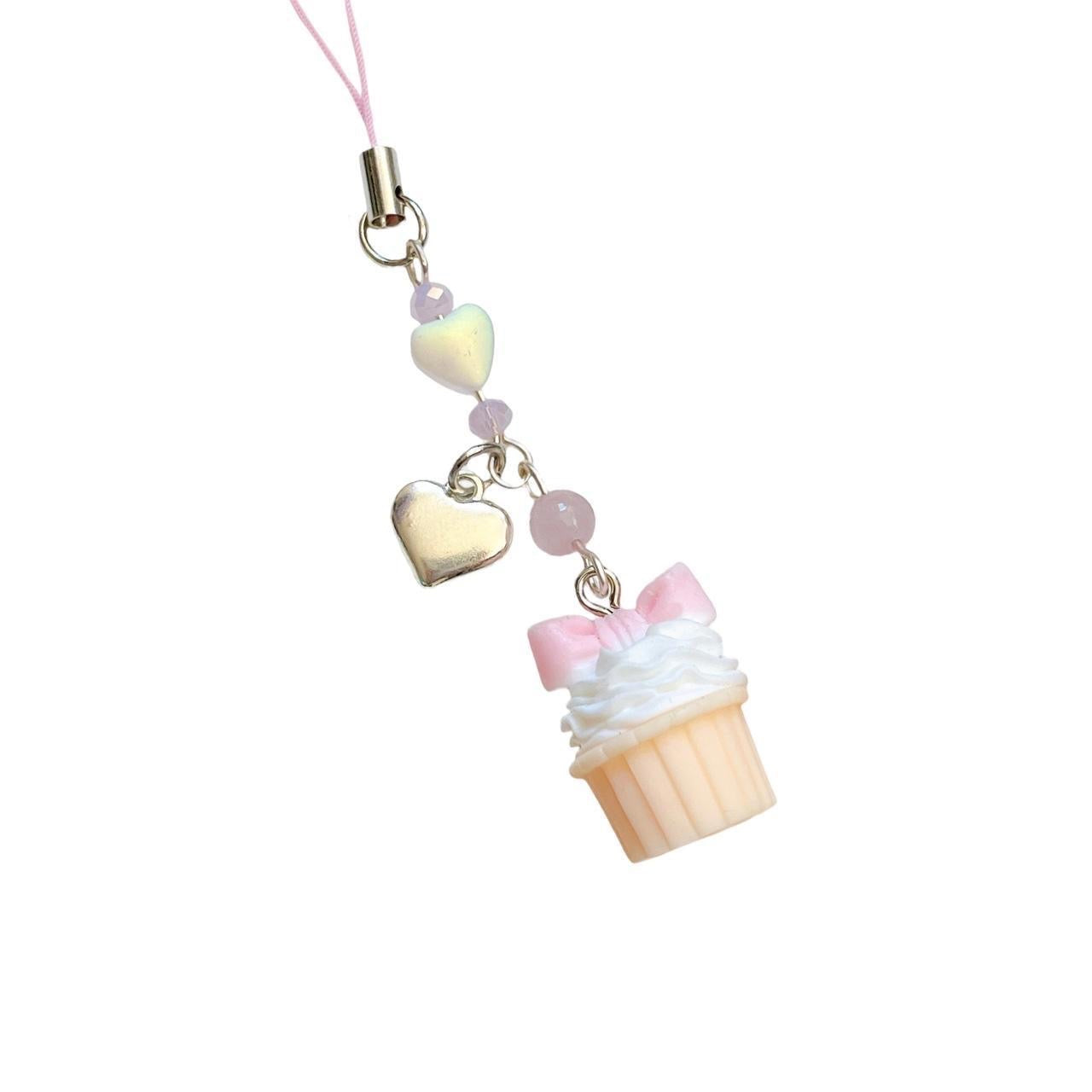 Bow Cupcake Phone Charm