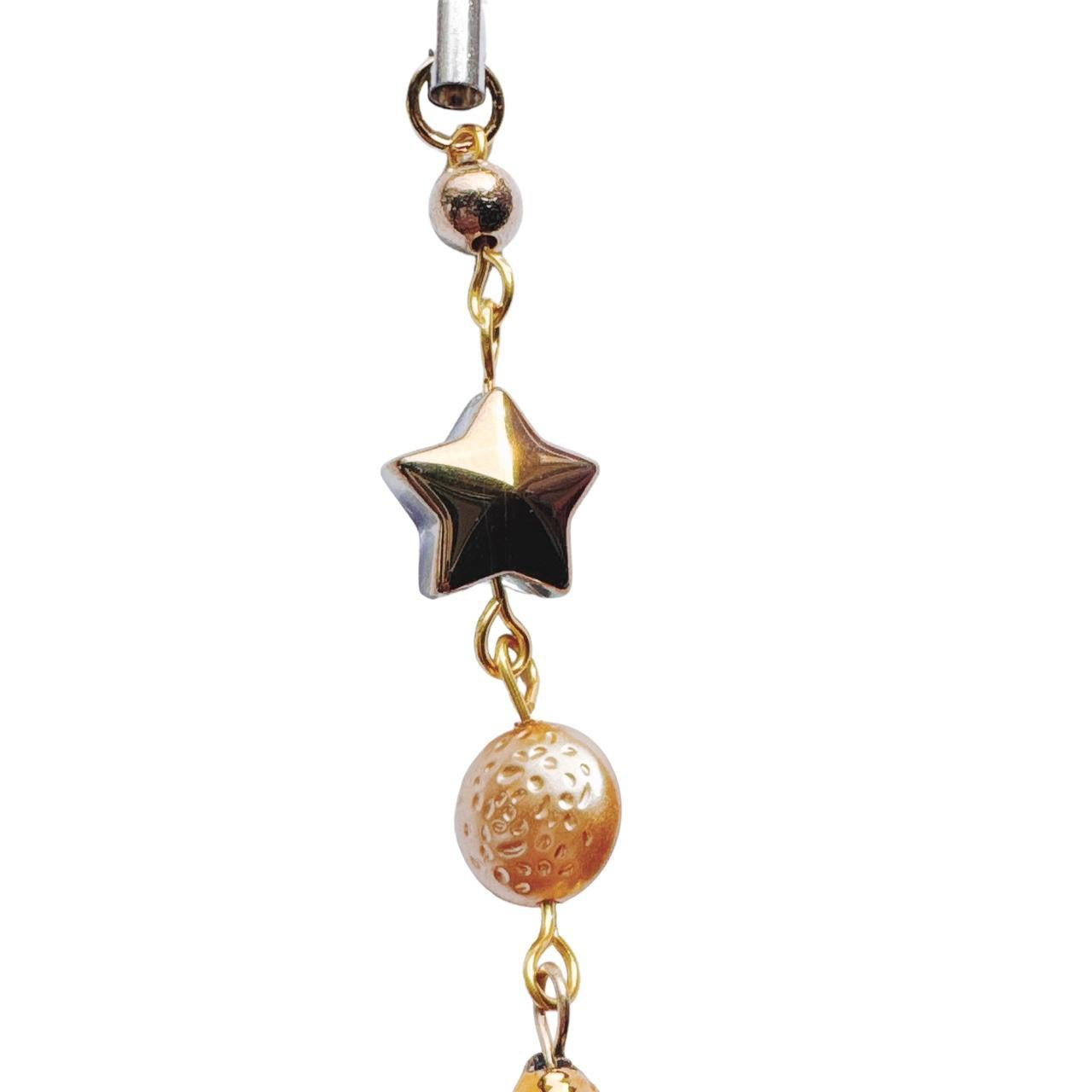 Gold Good Luck Star Phone Charm