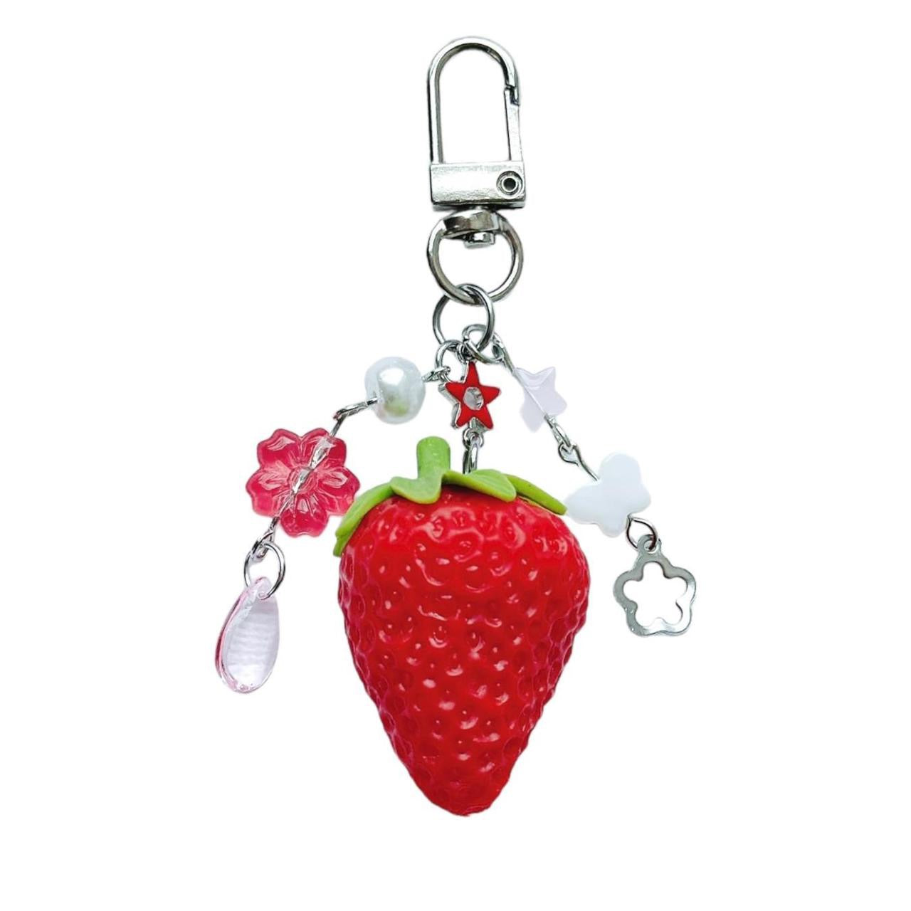 Strawberry Keychain - flower