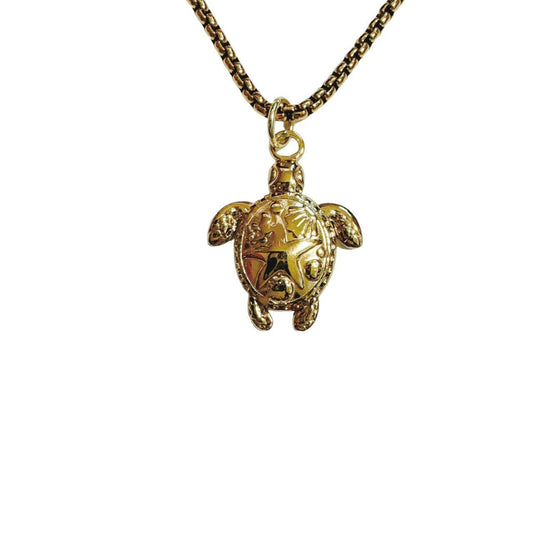 gold sea turtle necklace