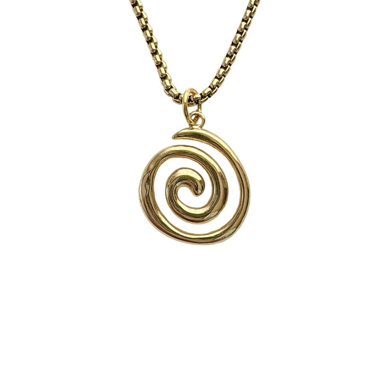 Gold Spiral Necklace