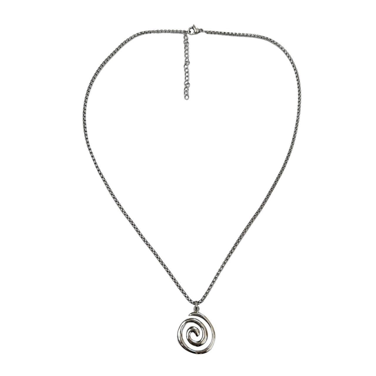 Silver Spiral Necklace