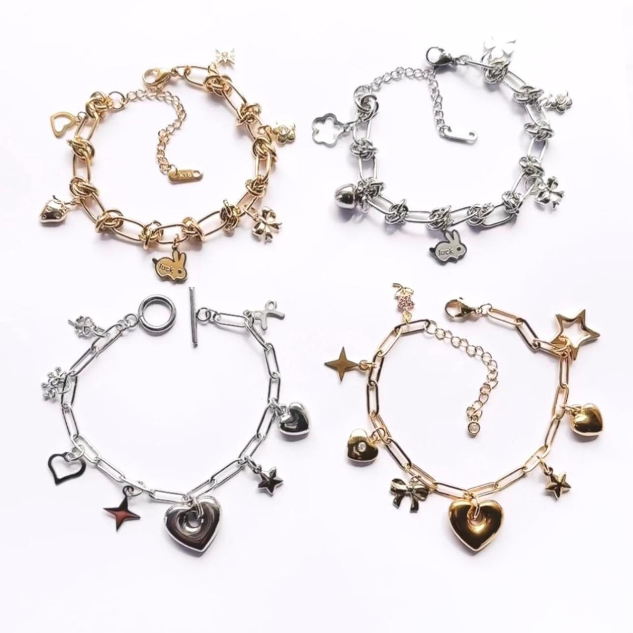 Gold Chainmail Charm Bracelet