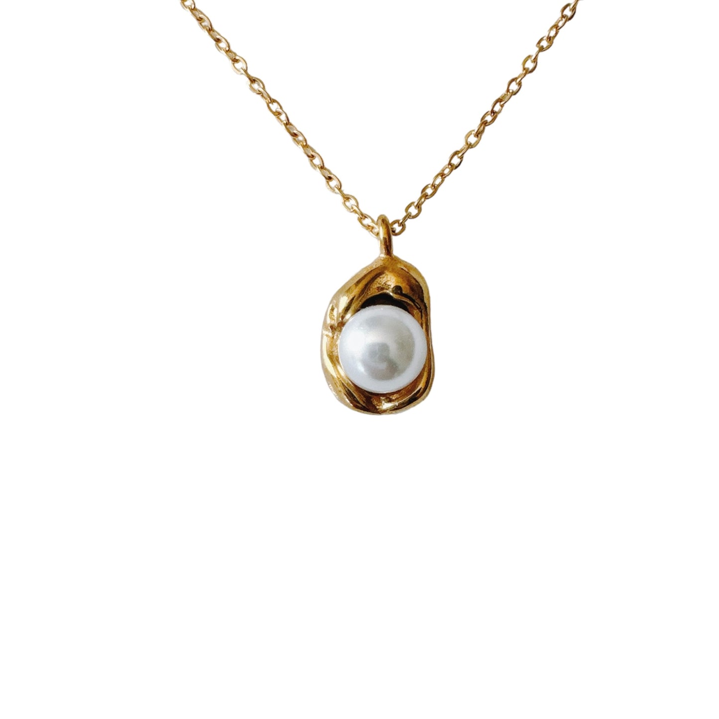 Dainty Gold Pearl Necklace