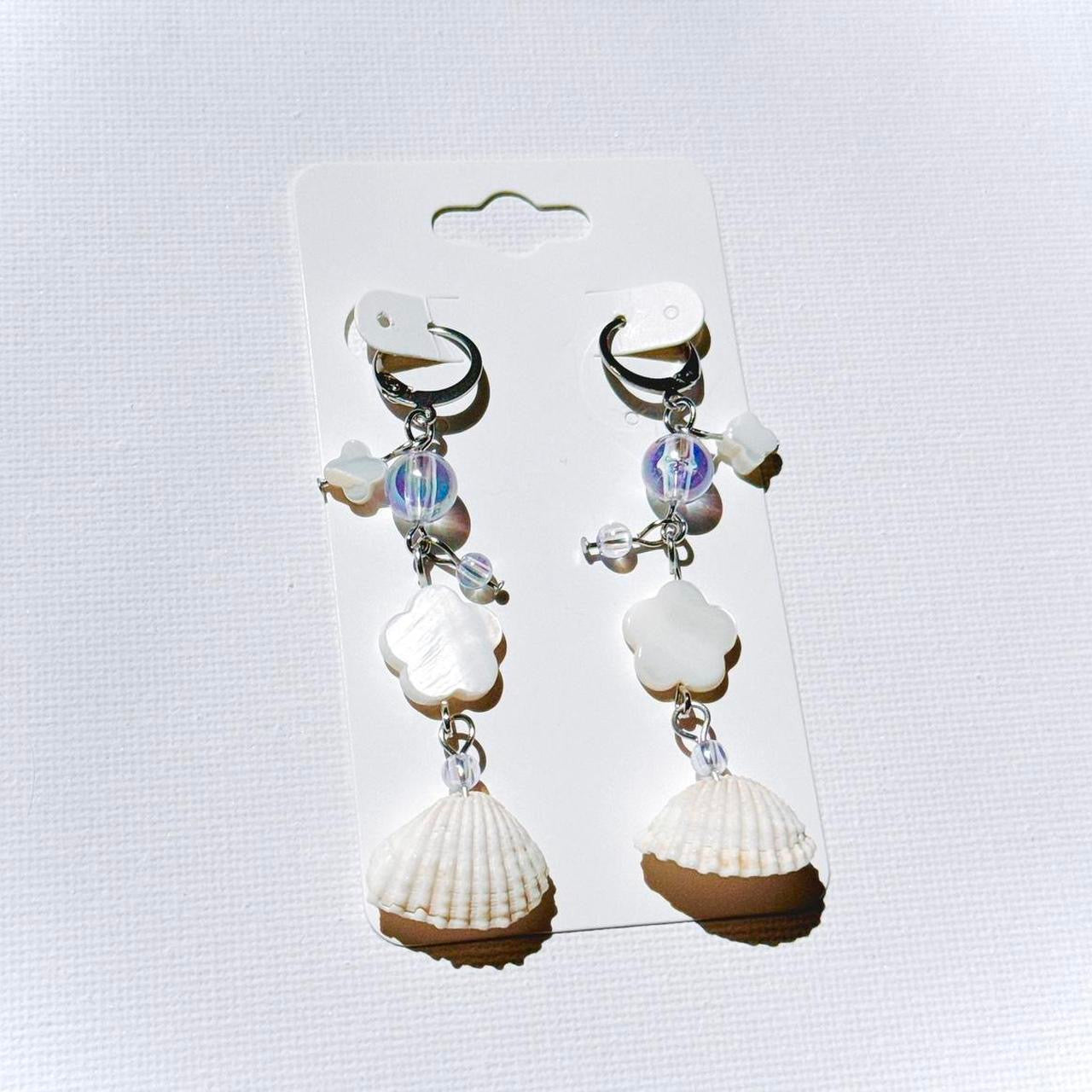 Flower Seashell Earrings