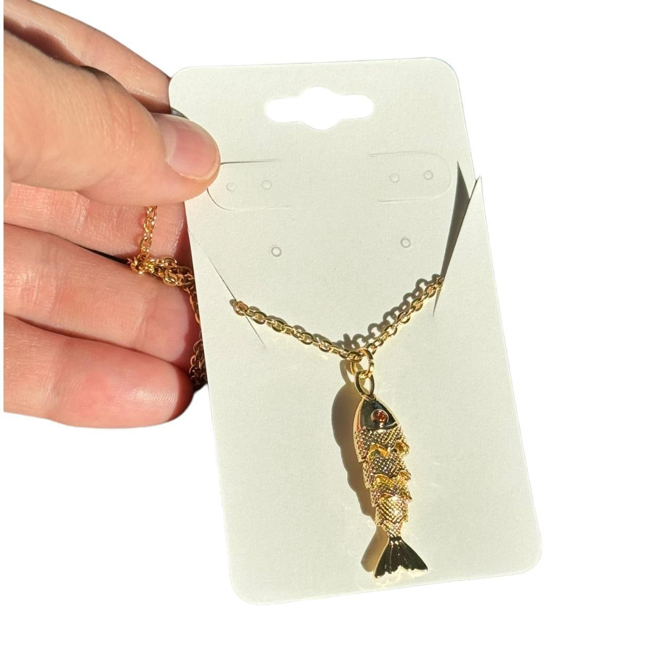 Gold Moving Fish Necklace