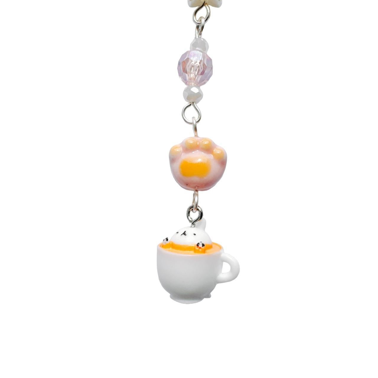 Coffee Bunny Phone Charm