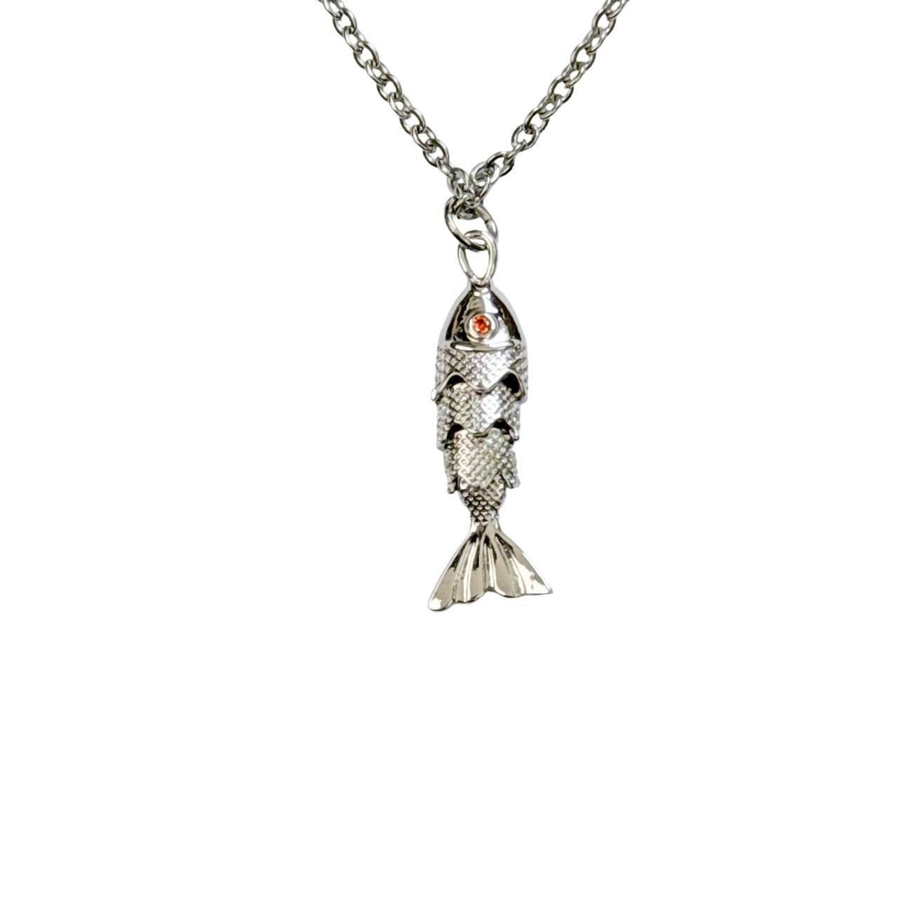 Silver Moving Fish Necklace