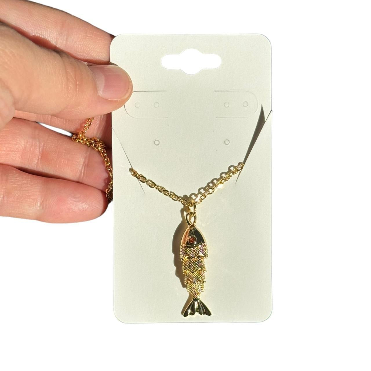 Gold Moving Fish Necklace