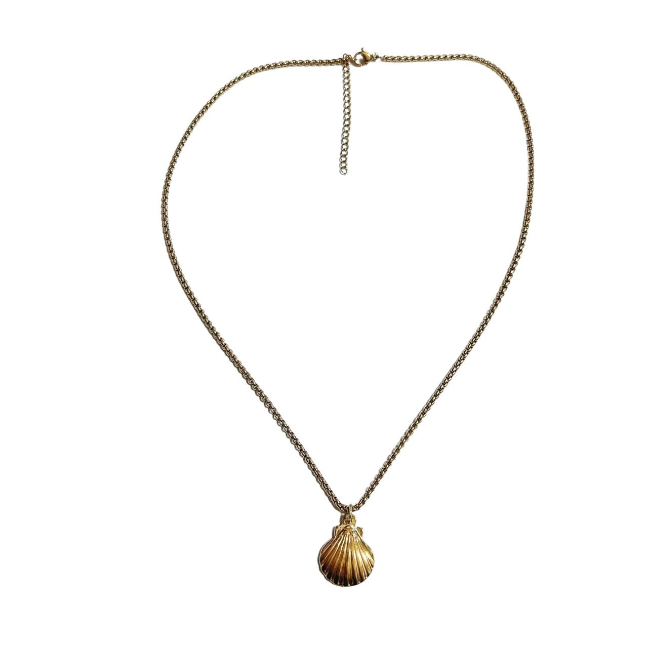 gold shell necklace