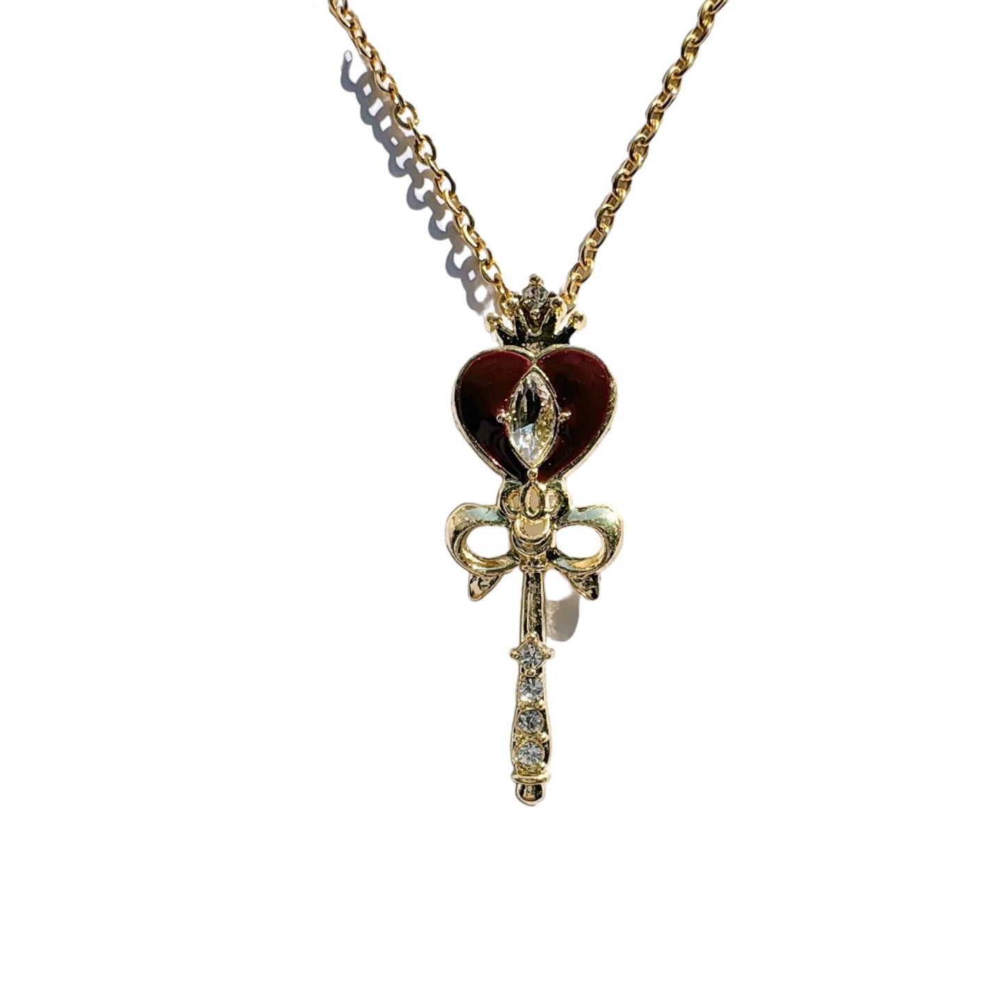 Gold & Red Scepter Necklace