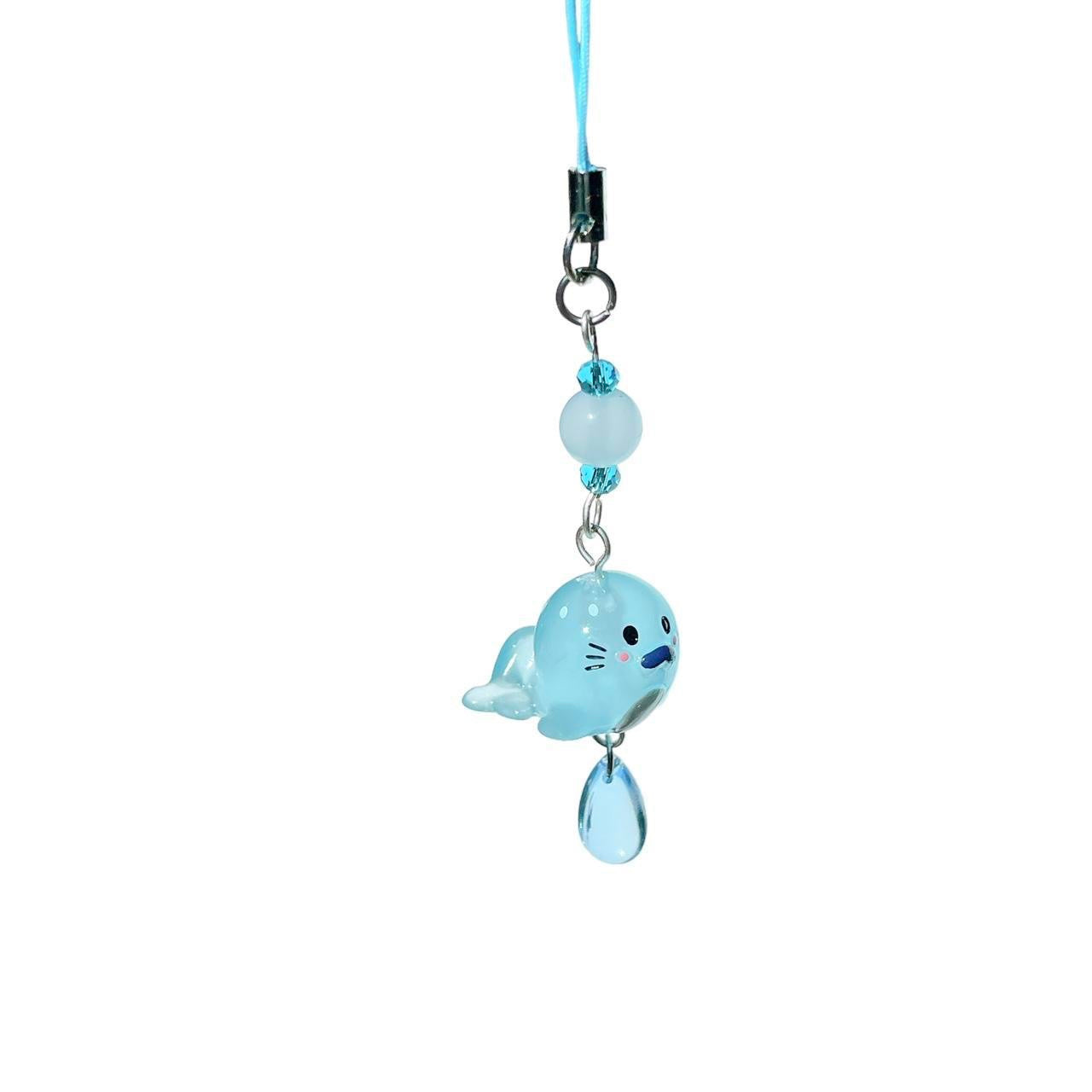 Blue Sea Lion Phone Charm