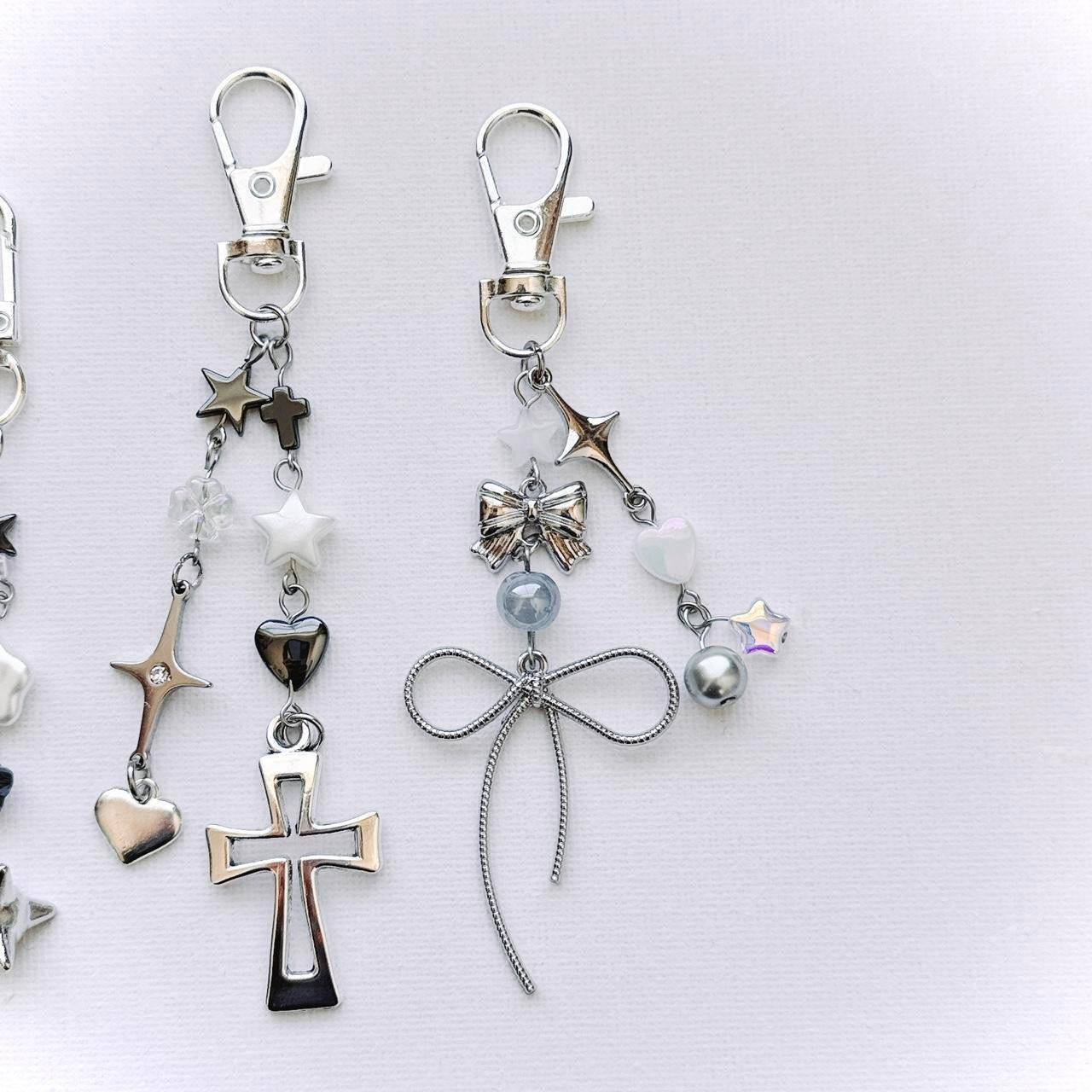 silver cross keychain